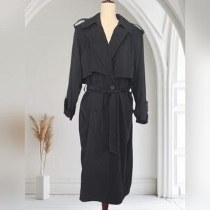 Forecaster of Boston NWT Black Trench Coat | Zip-Out Liner | 12 Petite